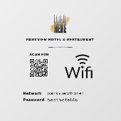 Wifi QR Code Business Logo Window Cling Raamsticker (Vel)