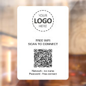 WIFI QR-code en Logo-vensterteken Raamsticker (Vel 2)