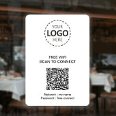 WIFI QR-code en Logo-vensterteken Raamsticker