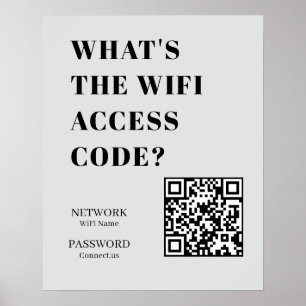 WiFi QR-code poster voor gemakkelijke netwerktoega