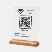 WiFi QR Code Scan Me Rejoignez Notre Mot De Passe  (Angle)