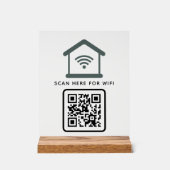 WiFi QR Code Scan om zelfklevende verbinding te ma Acryl Bord (Voorkant)