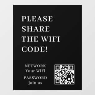 WiFi QR-code Verbindingsnetwerk Ramensticker Raamsticker
