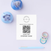 Wifi QR Code Wachtwoord en Netwerknaam Wit Flyer (Enkel)