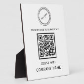 Wifi QR Code Wachtwoord en Netwerknaam Wit Fotoplaat (Zijkant)