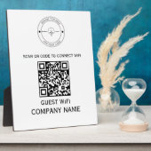 Wifi QR Code Wachtwoord en Netwerknaam Wit Fotoplaat (Zijkant)