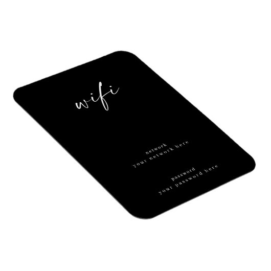 Wifi Sign. for Guest Room 4x6 Framable Magneet (Rechterzijde)