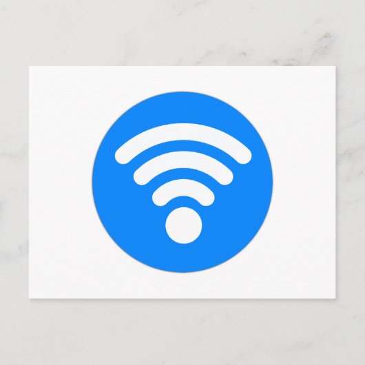 Wifi-symbool Briefkaart (Voorkant)
