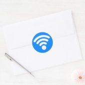 Wifi-symbool Ronde Sticker (Envelop)