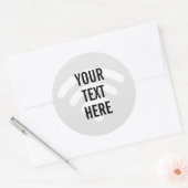 WiFi-symboolachtergrond met tekst Ronde Sticker (Envelop)