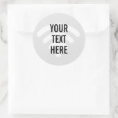 WiFi-symboolachtergrond met tekst Ronde Sticker (Tas)