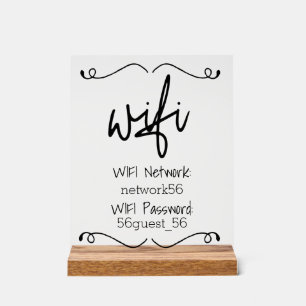 Wifi Vakantiehuis Huis huren Acryl Bord