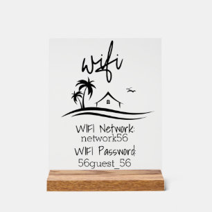 Wifi Vakantiehuis Verhuur Strandhuis Acryl Bord