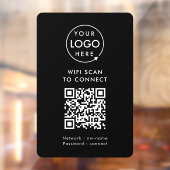 WiFi-venstersticker | Netwerk QR- vinyl stickerbor Raamsticker (Vel 2)