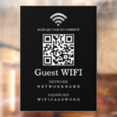Wifi-wachtwoord en gepersonaliseerde QR-code voor  Raamsticker (Vel 2)