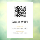 Wifi-wachtwoord en gepersonaliseerde QR-code voor  Raamsticker (Vel 3)