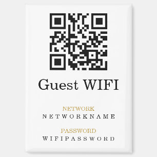 Wifi Wachtwoord en Netwerk Gepersonaliseerde QR Co Magneet