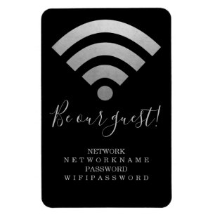 Wifi wachtwoord en netwerk op maat magneet