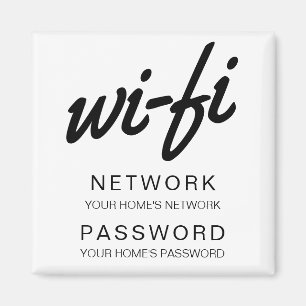 WiFi-wachtwoord Koelkast Magneet
