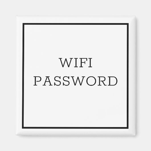 WIFI WACHTWOORD Magneet (Voorkant)