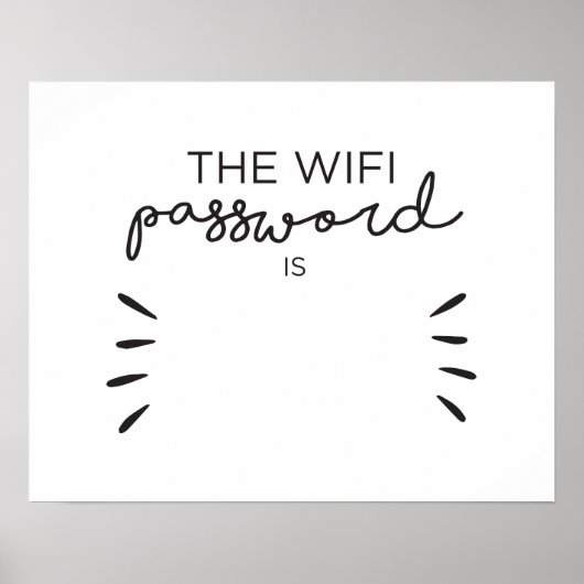 WiFi-wachtwoord Poster (Voorkant)