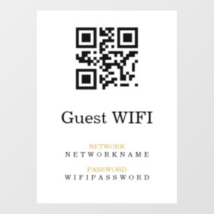 Wifi Wachtwoord QR Code Scan om te Verbinden Raamsticker