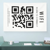 Wifi Wachtwoord | QR Code Scan om te Verbinden Spandoek (Beurs)