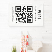 Wifi Wachtwoord | QR Code Scan om te Verbinden Spandoek (Insitu)
