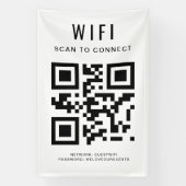 Wifi-wachtwoord | QR-code scannen om te verbinden Spandoek (Verticaal)