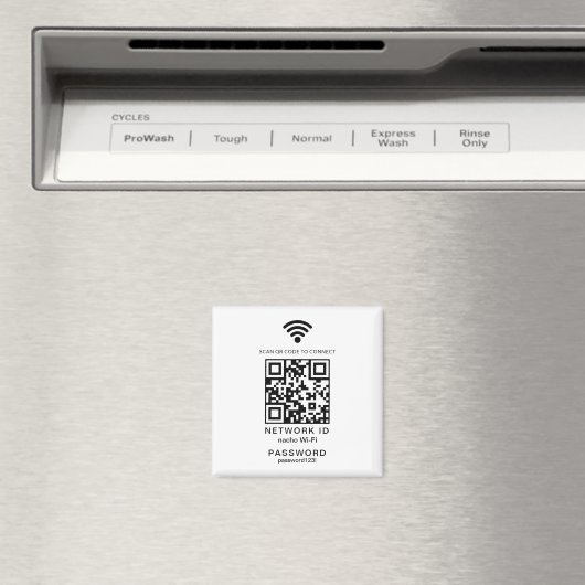 WiFi Wachtwoord QR Code Scanner Gast WiFi Wachtwoo Magneet (Insitu (Vaatwasser))