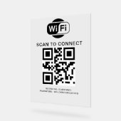 WiFi-wachtwoord | QR-codescan om verbinding te mak Acryl Bord (Hoek)