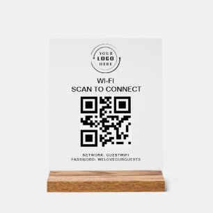 WiFi-wachtwoord QR-codescan om verbinding te mak Acryl Bord