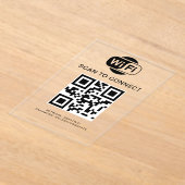 WiFi-wachtwoord | QR-codescan om verbinding te mak Acryl Uitnodigingen (Laagn)