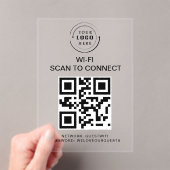 WiFi-wachtwoord | QR-codescan om verbinding te mak Acryl Uitnodigingen (Insitu (Draagbaar))