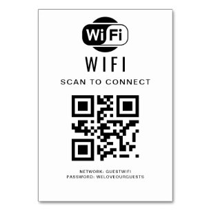 WiFi-wachtwoord   QR-codescan om verbinding te mak Kaart