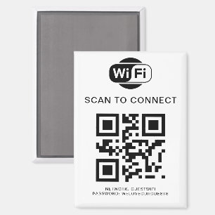 WiFi-wachtwoord   QR-codescan om verbinding te mak Magneet