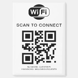 WiFi-wachtwoord QR-codescan om verbinding te mak Magneet