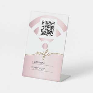 WiFi-wachtwoord Reclamebord Met Voetstuk