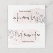 WIFI WACHTWOORD Roze Gevouwen bureauteken (Buitenkant ongevouwen)