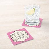 WiFi-wachtwoord Vierkante Kartonnen Onderzetter (Insitu)