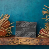 Wifi Wachtwoordcode | Modern Dark Grey Brick Fotoplaat (Zijkant)