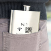 Wifi-wachtwoordteken voeg hier de Q R-code toe Flacon (Voorbeeld)