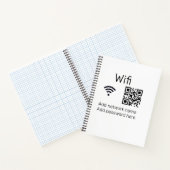 Wifi-wachtwoordteken voeg hier de Q R-code toe Notitieboek (Binnen)