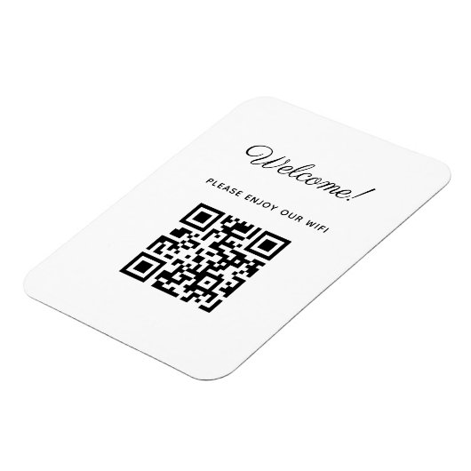 WIFI Welkomstbord met QR-code Magneet (Linkerzijde)