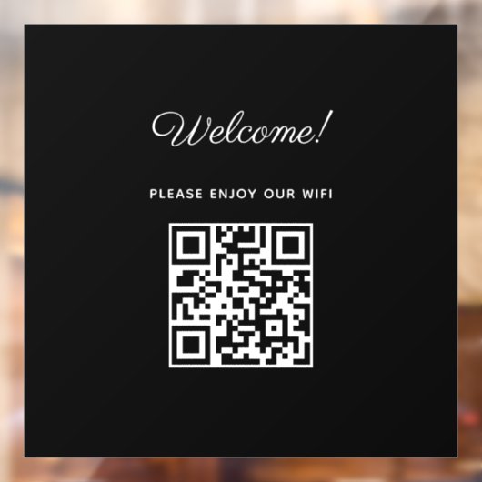 WIFI Welkomstbord met QR-code Raamsticker (Vel 2)