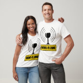 WiFi-zone Funny Wine Glass WiFi Waves T-shirt (Unisex)