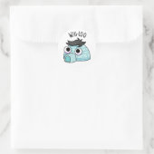 Wig-loo Funny Igloo Pun Ronde Sticker (Tas)