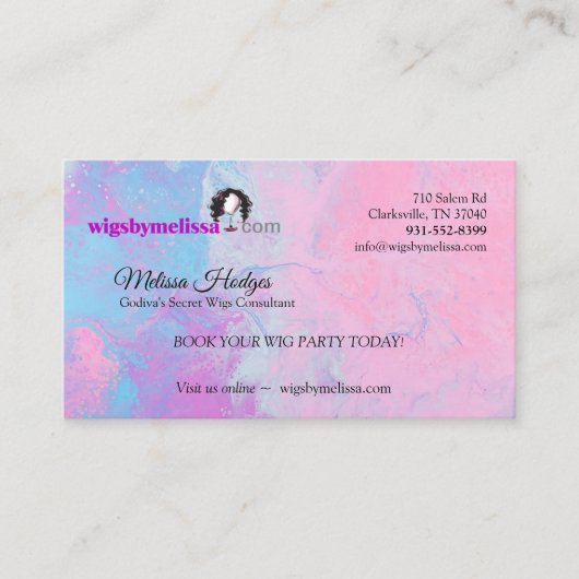 Wig Shop Visitekaartje (Voorkant)