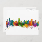 Wigan England Skyline Briefkaart (Voorkant / Achterkant)