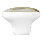 Wigeon en Blauwgroen door de waterkant, Art Keramische Knop (Zijkant)